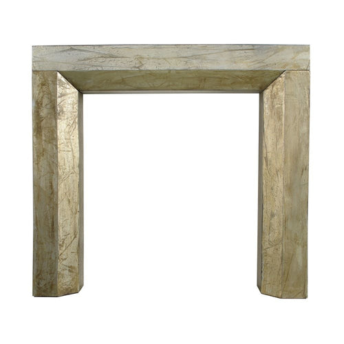 Fireplace Mantel | 50" | Wood Frame | Metallic Brass Finish