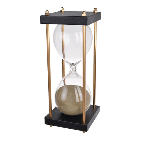Doug Hourglass | 60 Minute | Decorative | Frame Included | Black Brown
