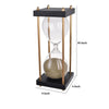 Doug Inch 60 Minute Sand Hourglass with Modern Frame Included Black Brown By Casagear Home BM284946