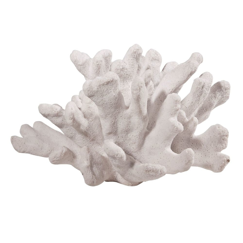 Lily Figurine | 9" | Faux Coral | Tabletop Sculpture | White