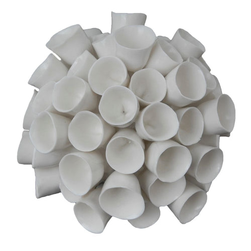 Lily Sculpture | 6" | Faux Coral | Ceramic Accent | White
