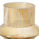 Rae Set of 2 Glass Vases Tall Round Cylinders Amber Yellow Clear Finish By Casagear Home BM284993