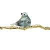 Sue 25 Inch Accent Decor Sculpture 2 Birds Sitting on Branch Gold White By Casagear Home BM285004