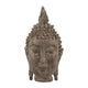 Buddha Head Sculpture | 12" | Polyresin | Calming Accent | Brown