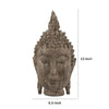 12 Inch Buddha Head Sculpture Calming Accent Decoration Polyresin Brown By Casagear Home BM285008