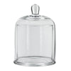 Serving Platters | Set of 2 | Dome with Finial | Clear Glass