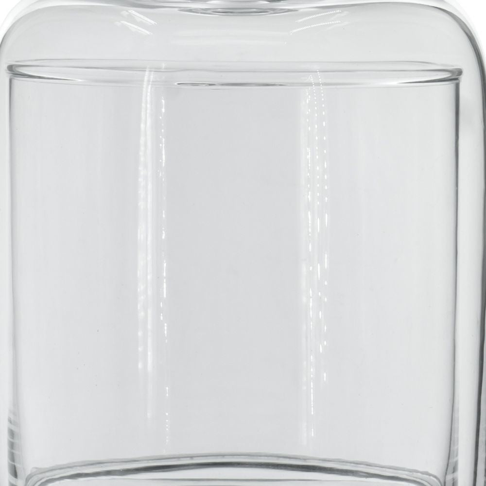 Set of 2 Large Glass Serving Platters with Dome and Finial Handle Clear By Casagear Home BM285010
