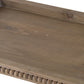 24 Inch Rustic Wood Serving Tray with Iron Handles Classic Trim Brown By Casagear Home BM285018