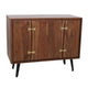 Sideboard Cabinet | 39" | Console | Gold Accents | Brown