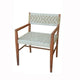 Kia Armchair | 21" | Acacia Wood | Cotton Woven | Natural Cream