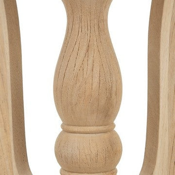 28 Inch Round Side Table Turned Legs Classical Style Wood Grain Brown By Casagear Home BM285112