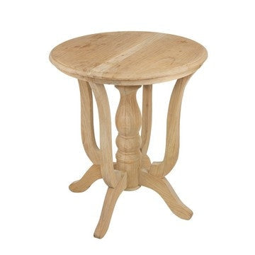 Side Table | 28" | Round | Turned Legs | Classic Brown