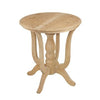 Side Table | 28" | Round | Turned Legs | Classic Brown