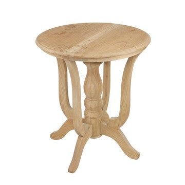 Side Table | 28" | Round | Turned Legs | Classic Brown