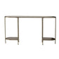 57 Inch Console Table Oval Steel Frame Modern Bronze Finish By Casagear Home BM285129