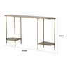 57 Inch Console Table Oval Steel Frame Modern Bronze Finish By Casagear Home BM285129
