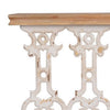 32 Inch Console Table Fir Wood Traditional Scrollwork Antique White By Casagear Home BM285142