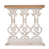 Console Table | 32" | Fir Wood | Scrollwork Base | Antique White