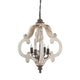 Chandelier | 20" | 4 Light | Candelabra Style | Vintage White