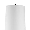 61 Inch Modern Floor Lamp Round Drum Shade Aluminum Frame White Black By Casagear Home BM285178