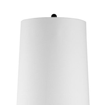 61 Inch Modern Floor Lamp Round Drum Shade Aluminum Frame White Black By Casagear Home BM285178