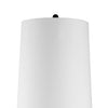 61 Inch Modern Floor Lamp Round Drum Shade Aluminum Frame White Black By Casagear Home BM285178