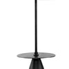 61 Inch Modern Floor Lamp Round Drum Shade Aluminum Frame White Black By Casagear Home BM285178