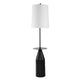 Floor Lamp | 61" | Round Drum Shade | Aluminum Frame | White Black
