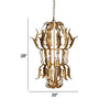 20 Inch Luxury Grade 3 Light Chandelier Acanthus Leaf Metal Gold Finish By Casagear Home BM285187