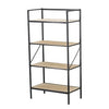 Bookshelf | 47" | Modern | 4 Tier | Fir Wood | Iron Frame | Black Brown