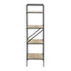 47 Inch Standing Bookshelf Modern 4 Tier Fir Wood Iron Black Brown By Casagear Home BM285196