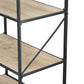 47 Inch Standing Bookshelf Modern 4 Tier Fir Wood Iron Black Brown By Casagear Home BM285196