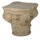 18 Inch Column Pedestal Classic Carved Scrollwork Floral Antique White By Casagear Home BM285209
