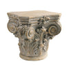 Pedestal | 18" | Column | Carved Scrollwork | Antique White