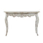 30 Inch Console Table Fir Wood Rectangle Curved Legs Distressed White By Casagear Home BM285232