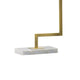 25 Inch Modern Geometric Table Lamp Square Shade White Marble Base Gold By Casagear Home BM285255