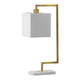 Table Lamp | 25" | Marble Base | Square Shade | Gold Finish