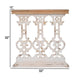 32 Inch Console Table Fir Wood Traditional Scrollwork Whitewash Brown By Casagear Home BM285266