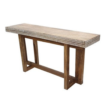 Console Table | 55" | Sideboard | Carved Apron | Classic Brown