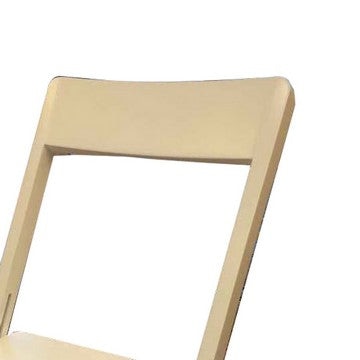 34 Inch Folding Chair High Quality Metal Frame and Angled Legs Beige By Casagear Home BM285325