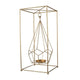 Candle Holder | 22" | Iron | Hanging Geometric Design | Gold