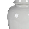 Deva 23 Inch Large Porcelain Ginger Jar Classic White Glossy Finish By Casagear Home BM285355