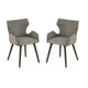 Rog Dining Chair | 23" | Set of 2 | Wingback | Gray Brown