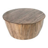 Coffee Table | 37" | Round Drum | Mango Sheesham Wood | Brown