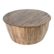 Coffee Table | 37" | Round Drum | Mango Sheesham Wood | Brown