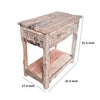 32 Inch Rustic Kitchen Island Table 2 Drawers Distressed White Wood By Casagear Home BM285389