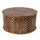 35 34 Inch Coffee Table Set of 2 Mango Wood Lattice Design Brown By Casagear Home BM285392