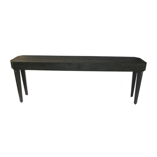 84 Inch Console Sideboard Table, Classic Acacia Wood Frame in Black Finish By Casagear Home