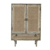 Cabinet | 38" | 2 Door | 1 Drawer | Cane Front | White