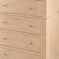 46 Inch Tall Dresser Chest Pine Wood 5 Drawers Textured Natural Brown By Casagear Home BM285403